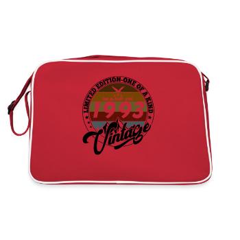 Eleganter Vintage: 1993 Retro Geschenk 1993 2025 - Retro Tasche - Rot/Weiß - Hinten