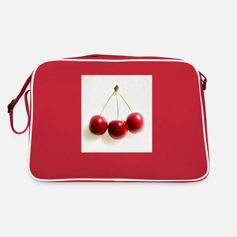 Kirsche - Retro Tasche - Rot/Weiß