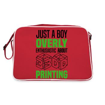 | d’impression 3D Technologie d’imprimante 3D Hobby Idée cadeau - Sac Retro - rouge/blanc - Dos