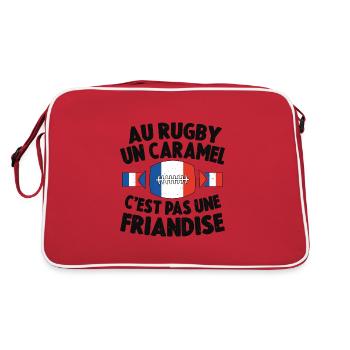 Au Rugby Un Caramel C'est Pas Une Friandise - Sac Retro - rouge/blanc - Dos