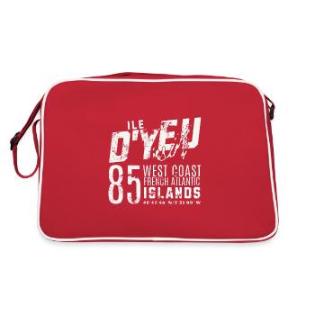 ile d Yeu West Coast French Atlantic Islands - Sac Retro - rouge/blanc - Dos