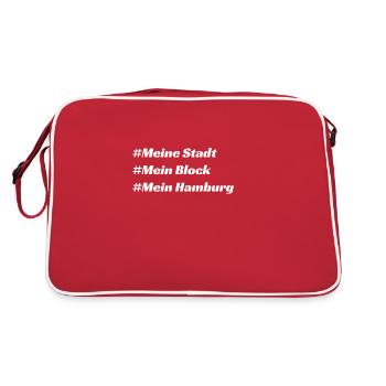 Hamburg - Retro Tasche - Rot/Weiß - Hinten