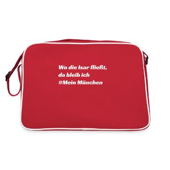 Munich - Retro Tasche - Rot/Weiß - Hinten