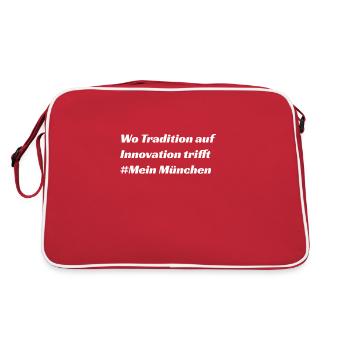 Munich - Retro Tasche - Rot/Weiß - Hinten