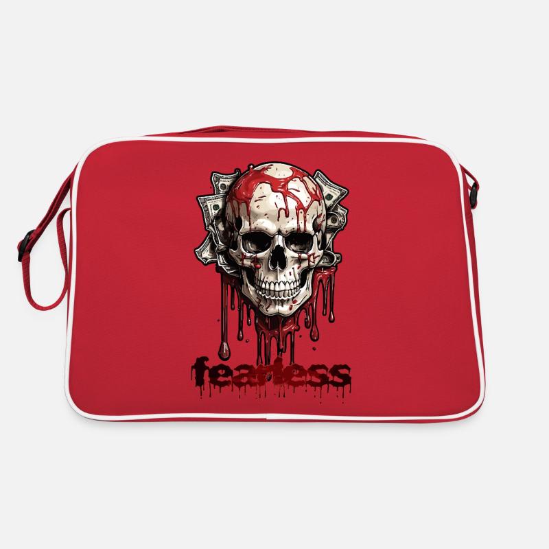 Furchtlos - Retro Tasche - Rot/Weiß