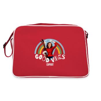 Skieuse bonnes vibes expert - Sac Retro - rouge/blanc - Dos