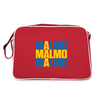 Malmö Sweden Flag - Retro Bag - red/white - Back
