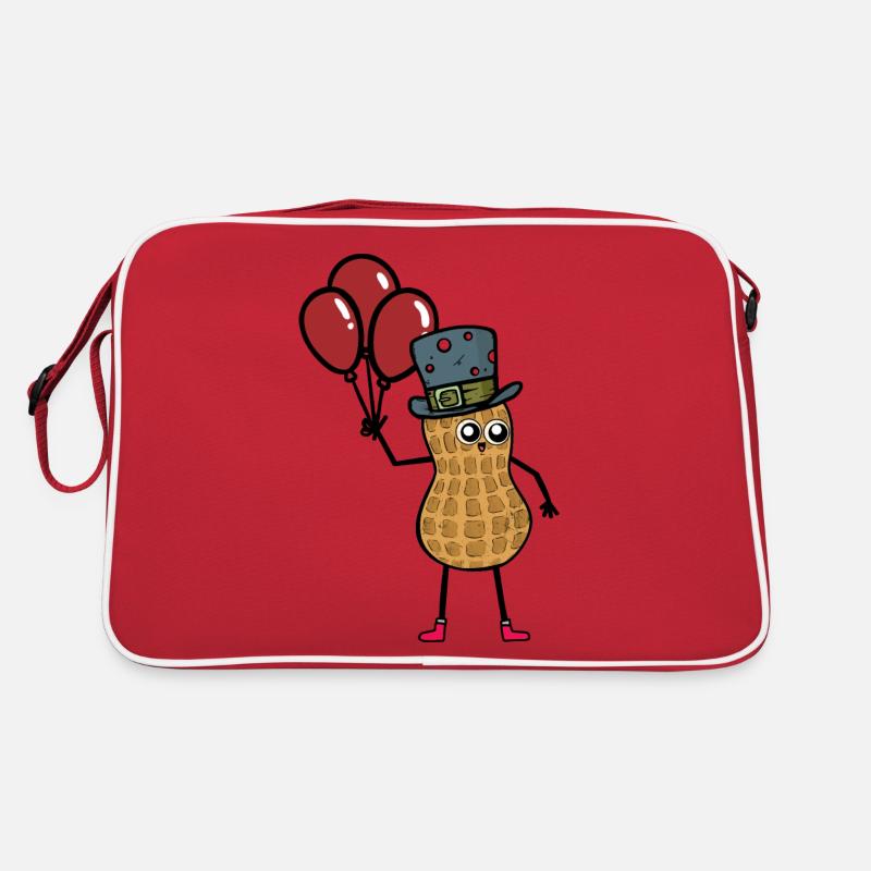 Erdnuss Geburtstagsgeschenk Luftballons Kinder Retro Tasche