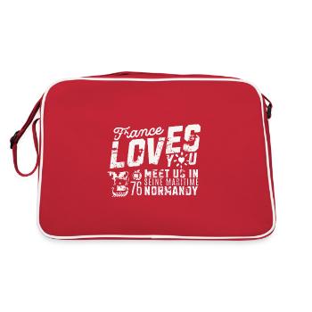 France loves you meet us in Normandy - Sac Retro - rouge/blanc - Dos