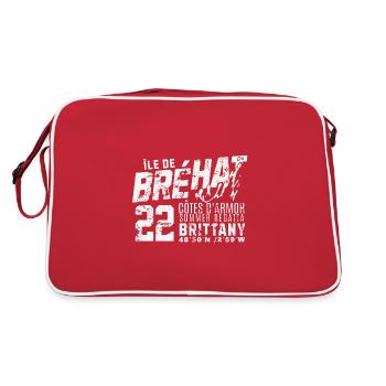Ile de Brehat cote d armor vintage - Sac Retro - rouge/blanc - Dos