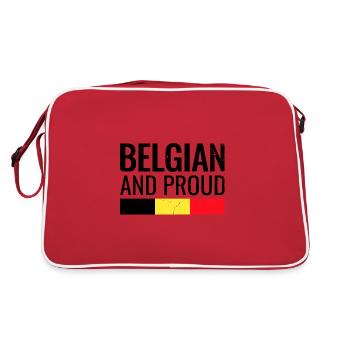 Drapeau belge et fier du drapeau belge - Sac Retro - rouge/blanc - Dos