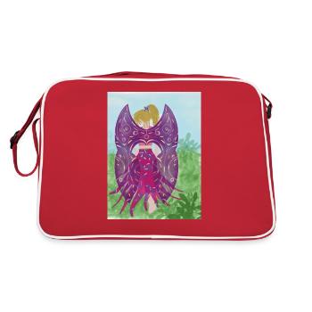 Zauberhafte Fee - Retro Tasche - Rot/Weiß - Hinten