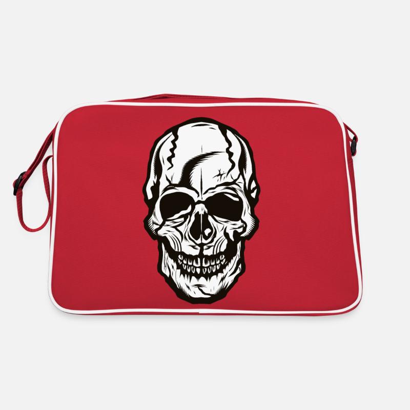 tete de mort crane halloween Sac Retro