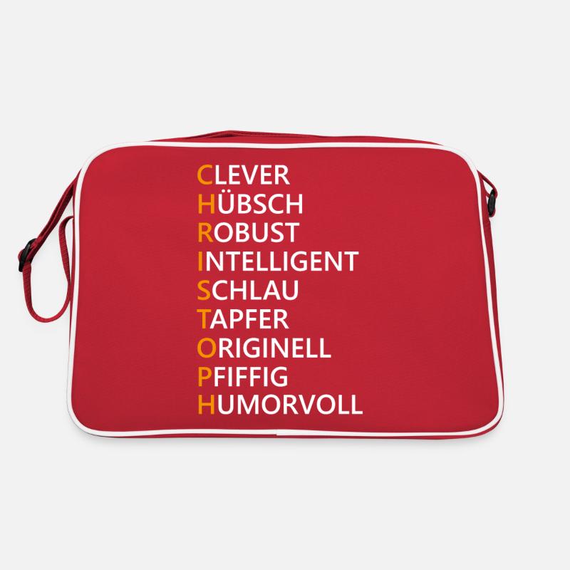 Christoph Name Geschenk Retro Tasche
