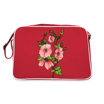 Flowers - Retro Bag - red/white - Back