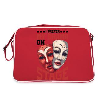 I Prefer My Drama On Stage 6 - Retro Bag - red/white - Back
