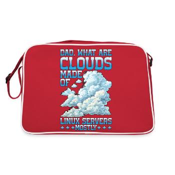 What Are Clouds Made Of, Linux Servers Mostly 25 - Retro Bag - red/white - Back