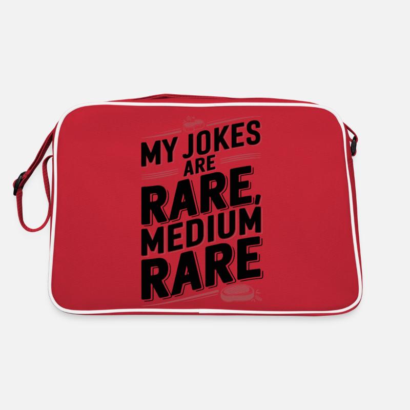Medium Rare Jokes Retro Bag