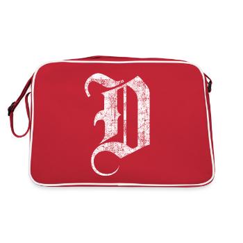 Tshirt alphabet initiale D - Sac Retro - rouge/blanc - Dos