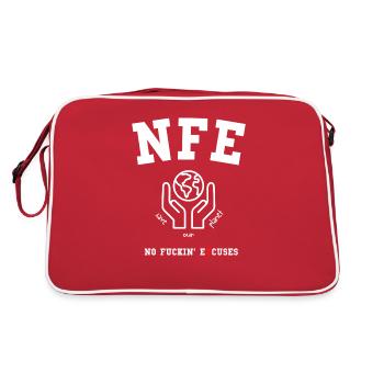 NFE (No Fuckin ́ Excuses) - Sauvez notre planète - Sac Retro - rouge/blanc - Dos