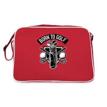 Born to golf - Retro Tasche - Rot/Weiß - Hinten