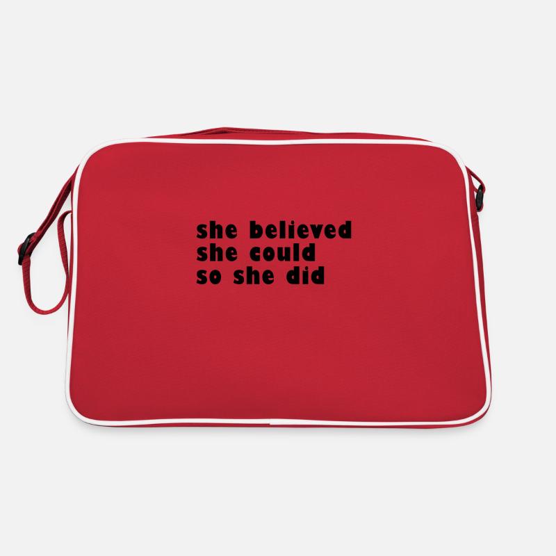 sie glaubte, sie könnte, also tat sie Retro Tasche