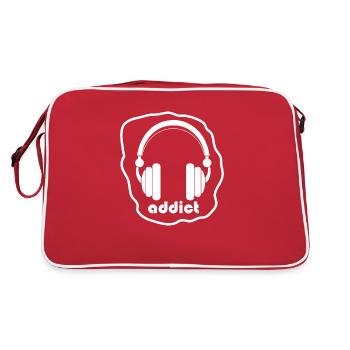 Rock Music Rock and Roll - Retro Bag - red/white - Back