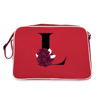 lettre L fleuris - Sac Retro - rouge/blanc - Dos
