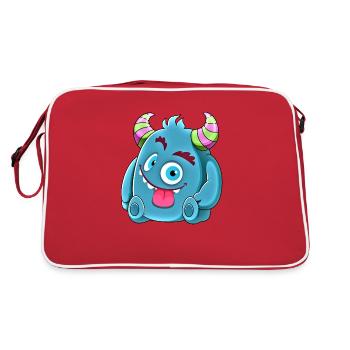 Petit mignon monstre drôle n°7 - Sac Retro - rouge/blanc - Dos