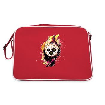 Colorful men's watch and chronograph as artwork - Retro Bag - red/white - Back