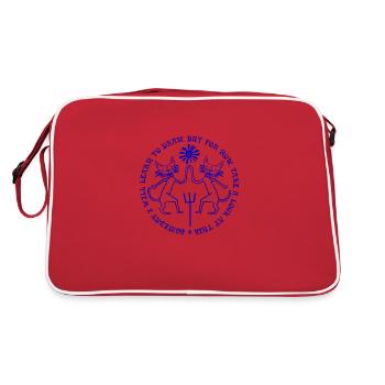 Two Fates of Cats - Retro Bag - red/white - Back