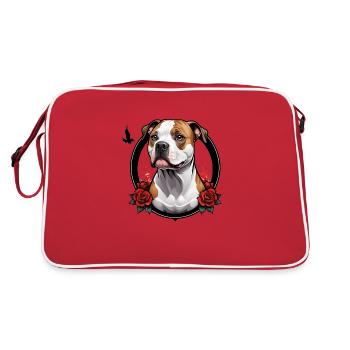 Staffordshire américain - Sac Retro - rouge/blanc - Dos