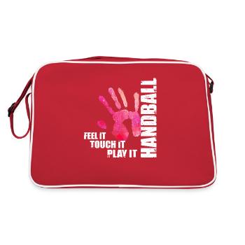 feel it touch it play it HANDBALL - Retro Bag - red/white - Back