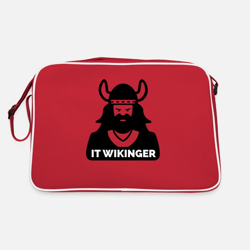 IT Wikinger 2 - Retro Tasche - Rot/Weiß