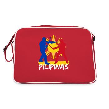Philippines drapeau philippin fierté je cadeau - Sac Retro - rouge/blanc - Dos