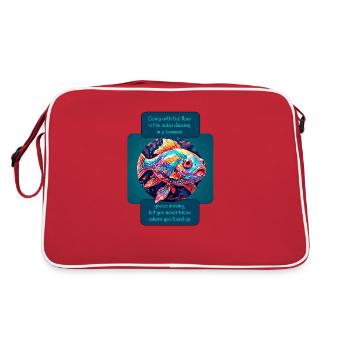 Going Forward Fish - Retro Bag - red/white - Back