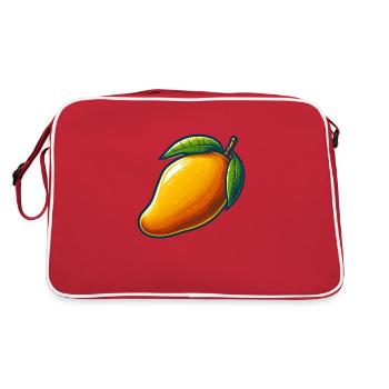 Mango, exotic fruit - Retro Bag - red/white - Back