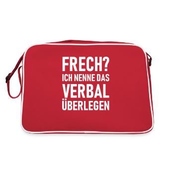 Impudent? J’appelle cela verbalement supérieur. - Sac Retro - rouge/blanc - Dos