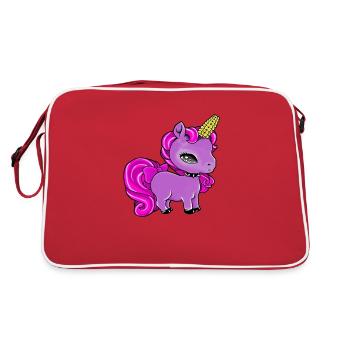 Uni (corn) - Retro Bag - red/white - Back
