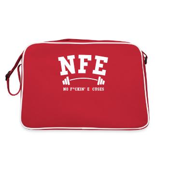 NFE (No F*ckin ́ Excuses) - Faites votre entraînement - Sac Retro - rouge/blanc - Dos