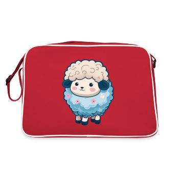 Totally cute sheep - Retro Bag - red/white - Back