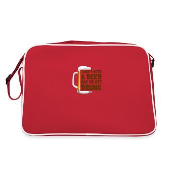 International Beer Day Beer Drinkers - Retro Bag - red/white - Back
