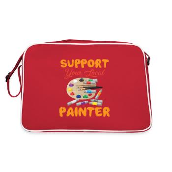 Maler und Lackierer, der Beste und Nervigste Beruf - Retro Tasche - Rot/Weiß - Hinten
