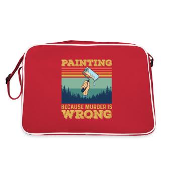 Maler und Lackierer, der Beste und Nervigste Beruf - Retro Tasche - Rot/Weiß - Hinten