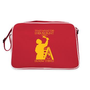 Maler und Lackierer, der Beste und Nervigste Beruf - Retro Tasche - Rot/Weiß - Hinten