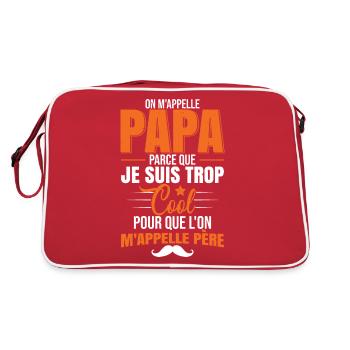 Papa Cadeaux Anniversaire Pour Papa - Sac Retro - rouge/blanc - Dos