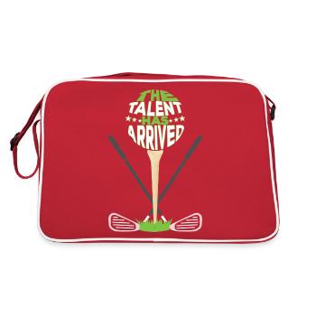 Das Talent ist da - Retro Tasche - Rot/Weiß - Hinten