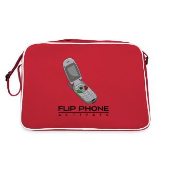 Flip Phone Activate Vintage & retro Old Flip Phone - Sac Retro - rouge/blanc - Dos