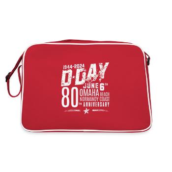 D Day at Omaha Beach 80th 2024 - Sac Retro - rouge/blanc - Dos