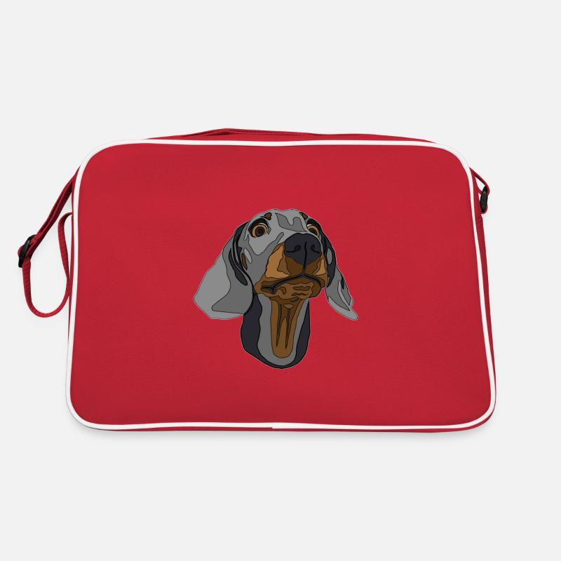 Dackel, Dachshund Retro Tasche